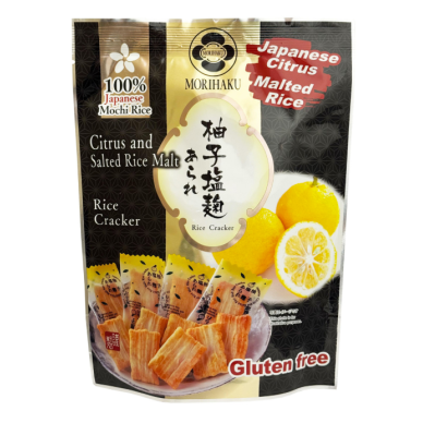 JP Morihaku Rice Cracker Yuzu Salted Fl 20x32g