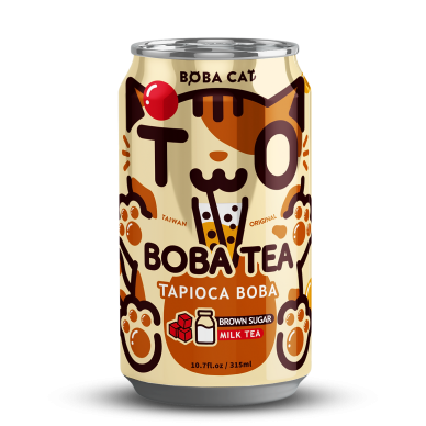 TW BobaCat Boba Tea Brown Sugar 24x315ml