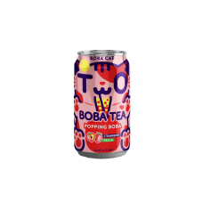 TW BobaCat Bubble Tea Peach+Strawberry 24x320ml