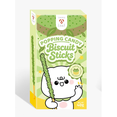 Tokimeki Biscuit Stick Popping Candy Matcha 40x40g