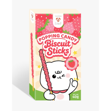 Tokimeki Biscuit Stick PoppingCandy Strabry 40x40g