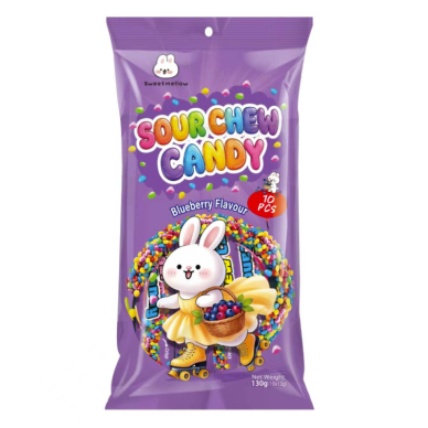 TXMM Sour Chew Candy Blueberry Fl 24x(10x13g)