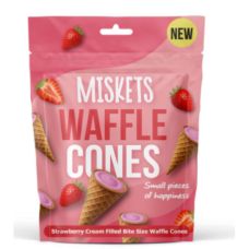 TR Miskets Waffle Cones Strawberry Fl 12x50g
