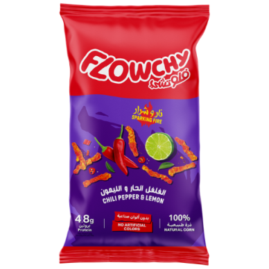 SA Flowchy Crunchy Puffed Corn Chili Lemon 48x70g