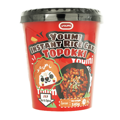 Youmi Instant Rice Cake Topokki Hot Fl CUP 24x145g