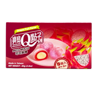 TW Q Mico Mochi Dragon Fruit Flavor 24x80g