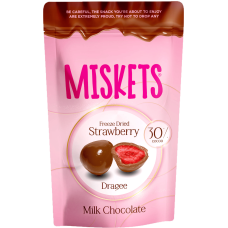 TR Miskets Milk Chocolate Coated Strawberry 6x80g
