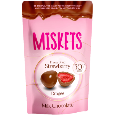 TR Miskets Milk Chocolate Coated Strawberry 6x80g