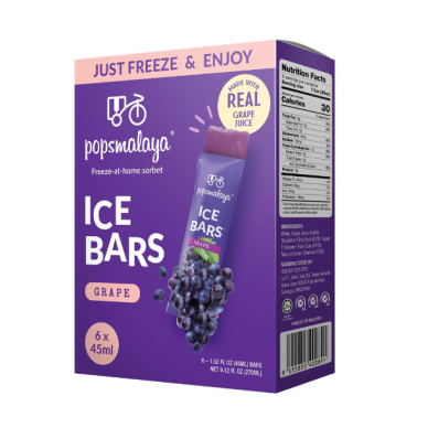 MY Popsmalaya Sorbet Bar-Grape 12x270ml