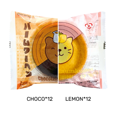 Tokimeki Baumkuchen 12Lemon+12Chocolate 24x70g