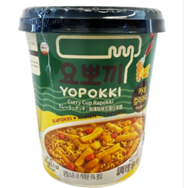 KR Yopokki Ricecake&Ramen Cup Curry 16x145g