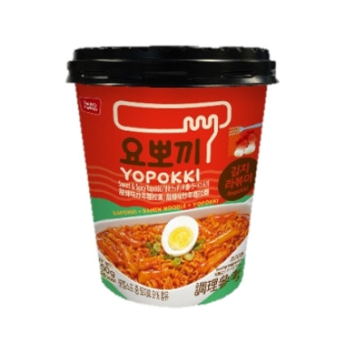KR Yopokki Ricecake&Ramen Cup Kimchi 16x145g