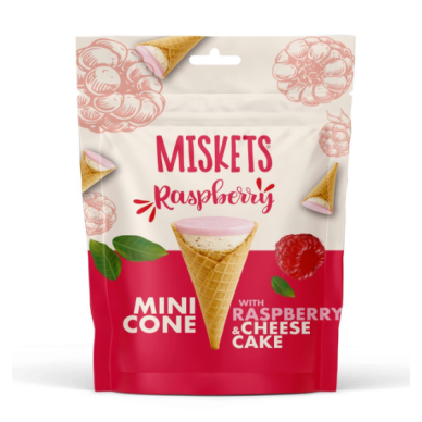 TR Miskets Mini Cone Raspberry Cheesecake Fl12x50g