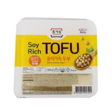 KR CHONGGA Soyrich Tofu for Stew - Soft 12x300g