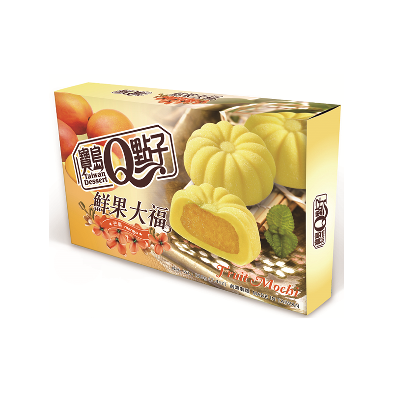 TW Q-Brand Fruit Mochi Mango 24x210g - Herman Kuijper